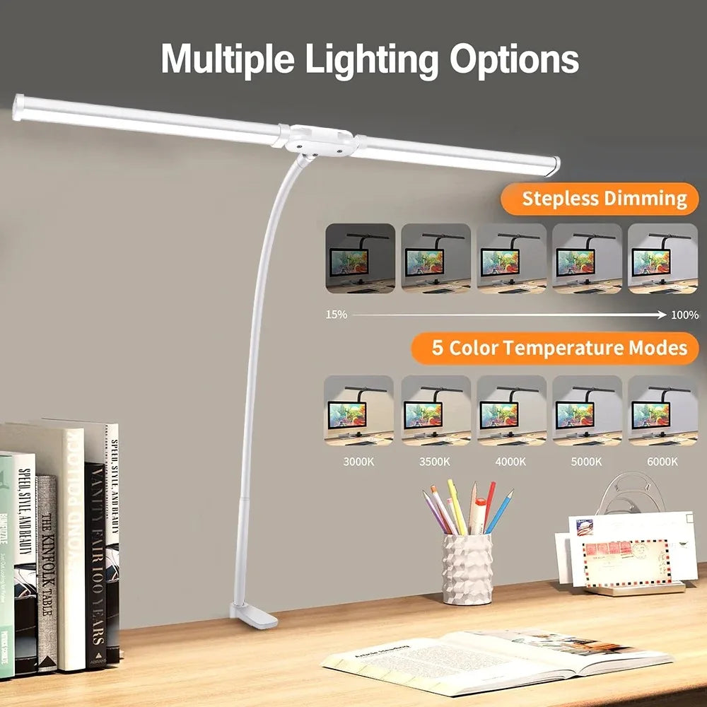 Lampe de Bureau LED – Orientable, Dimmable & Anti-Fatigue