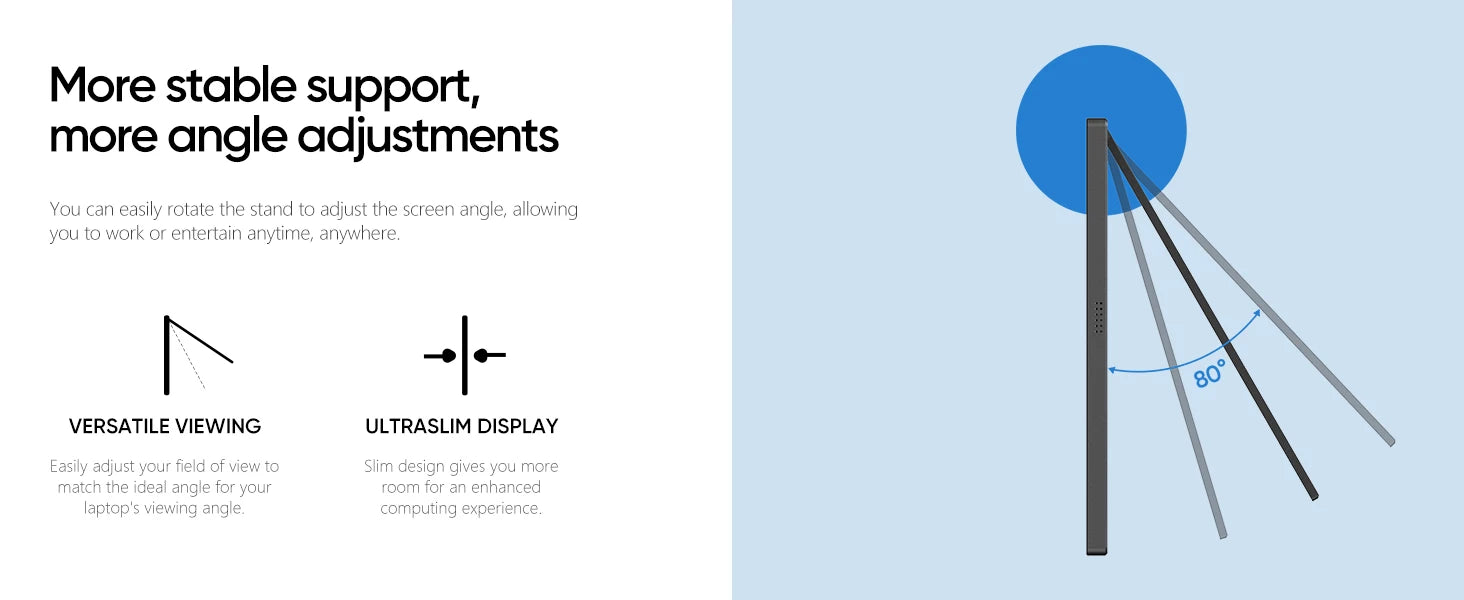 Écran Portable ARZOPA 14” FHD 1080P – Moniteur IPS USB-C & HDMI, Second Écran pour PC