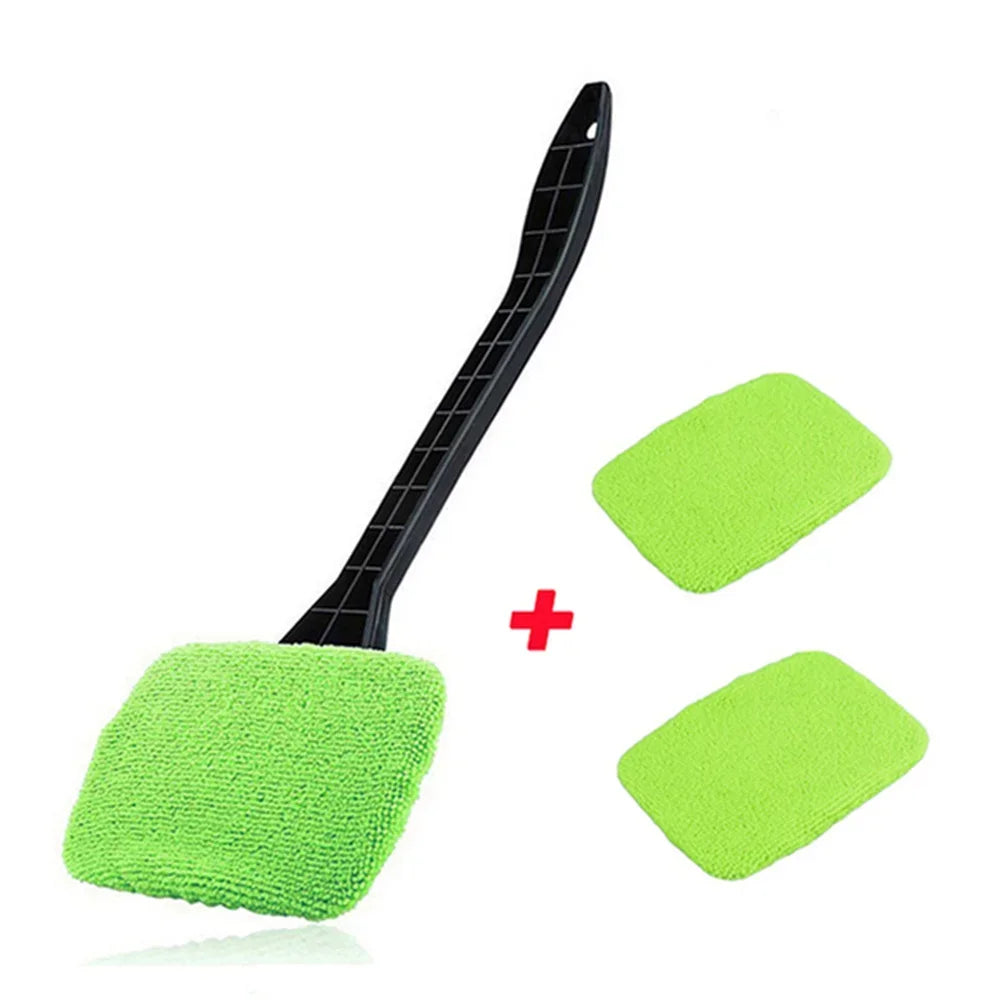 Kit Nettoyage Pare-Brise Voiture – Brosse à Long Manche + Pads Microfibre