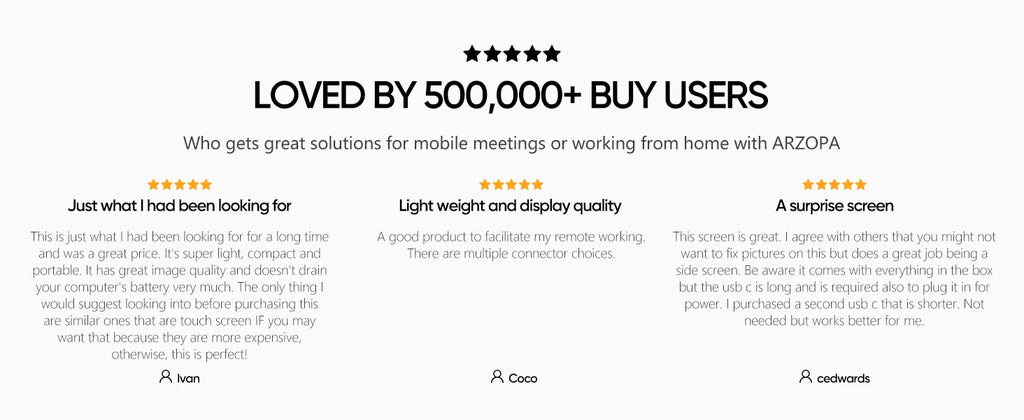 Écran Portable ARZOPA 14” FHD 1080P – Moniteur IPS USB-C & HDMI, Second Écran pour PC