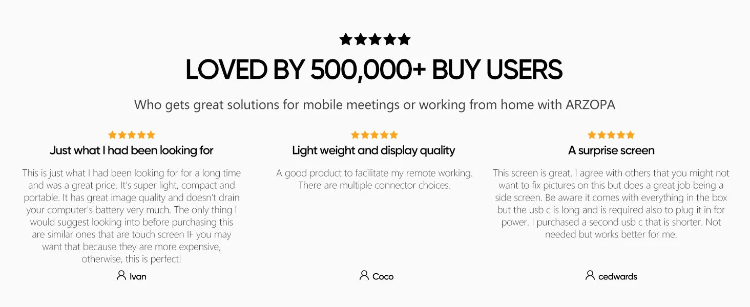 Écran Portable ARZOPA 14” FHD 1080P – Moniteur IPS USB-C & HDMI, Second Écran pour PC