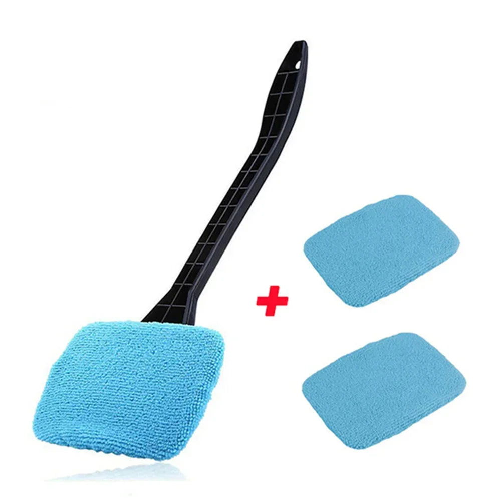 Kit Nettoyage Pare-Brise Voiture – Brosse à Long Manche + Pads Microfibre