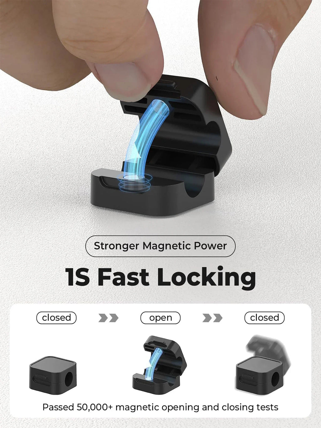 Clips de Câbles Magnétiques – Organisateur Adhésif Réglable, Support pour Fils & Chargeurs, Gestion Anti-Enchevêtrement pour Bureau, Maison & Voiture