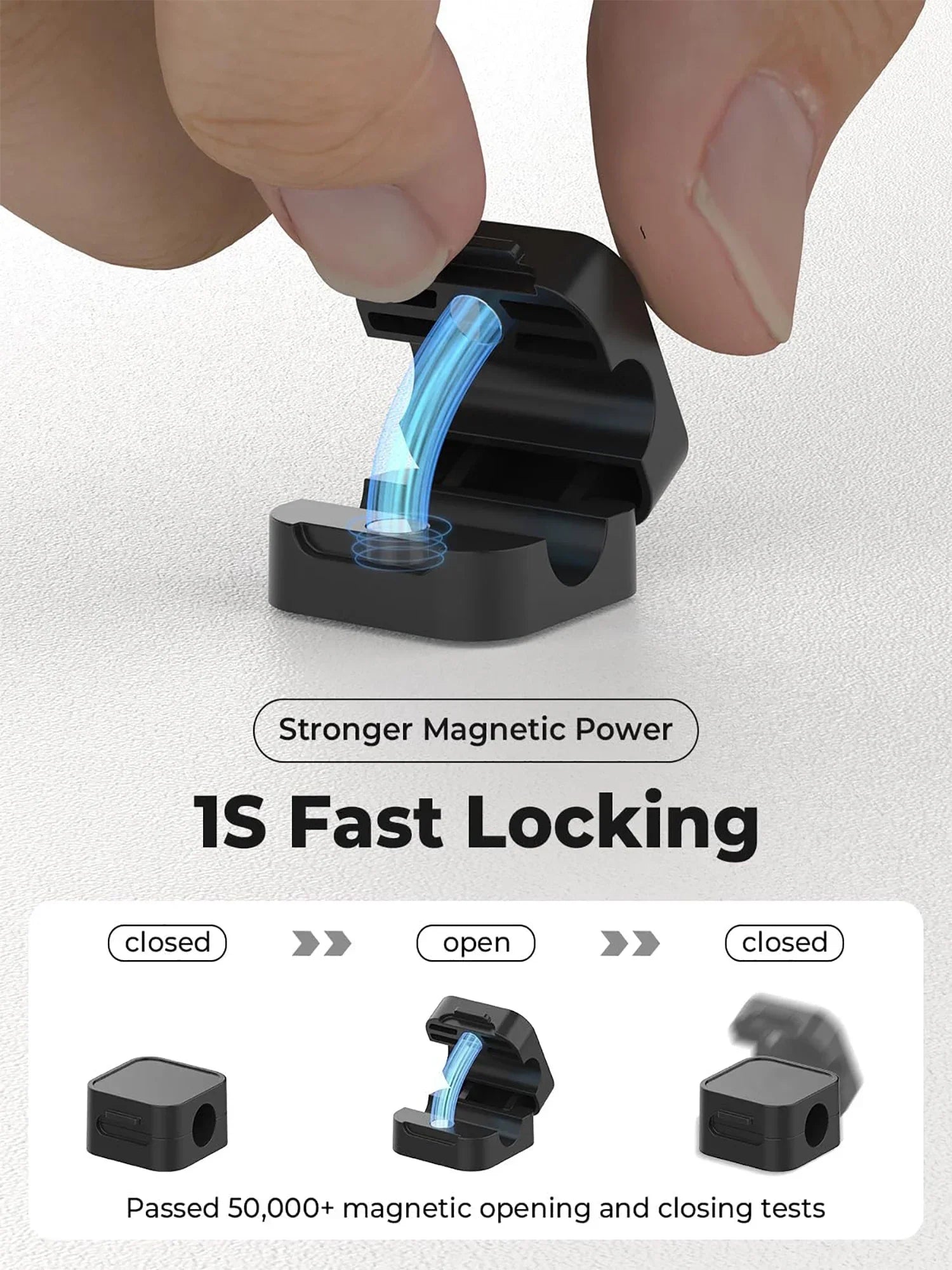 Clips de Câbles Magnétiques – Organisateur Adhésif Réglable, Support pour Fils & Chargeurs, Gestion Anti-Enchevêtrement pour Bureau, Maison & Voiture