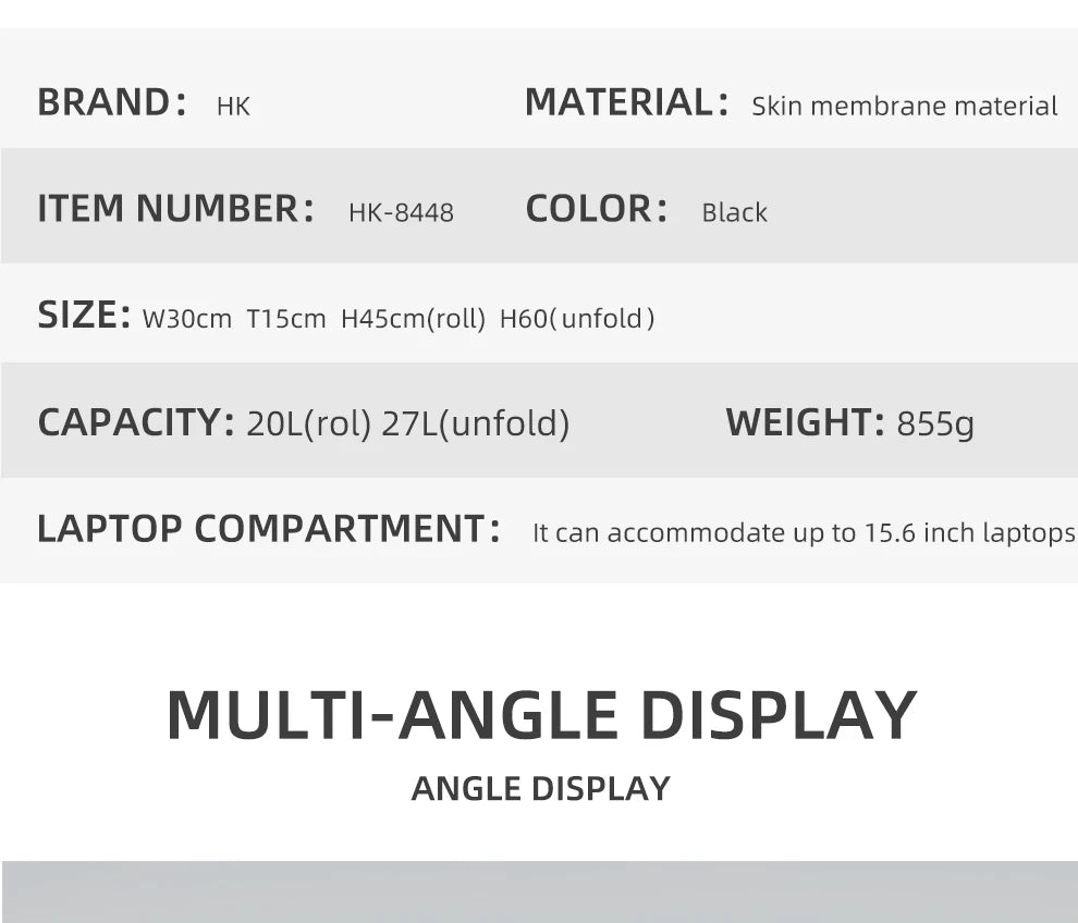 Sac à Dos Extensible 35–45L Imperméable