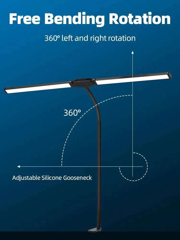 Lampe de Bureau LED – Orientable, Dimmable & Anti-Fatigue