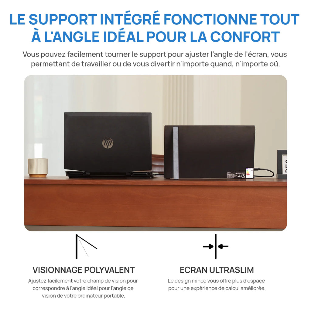 Écran Portable ARZOPA 14” FHD 1080P – Moniteur IPS USB-C & HDMI, Second Écran pour PC