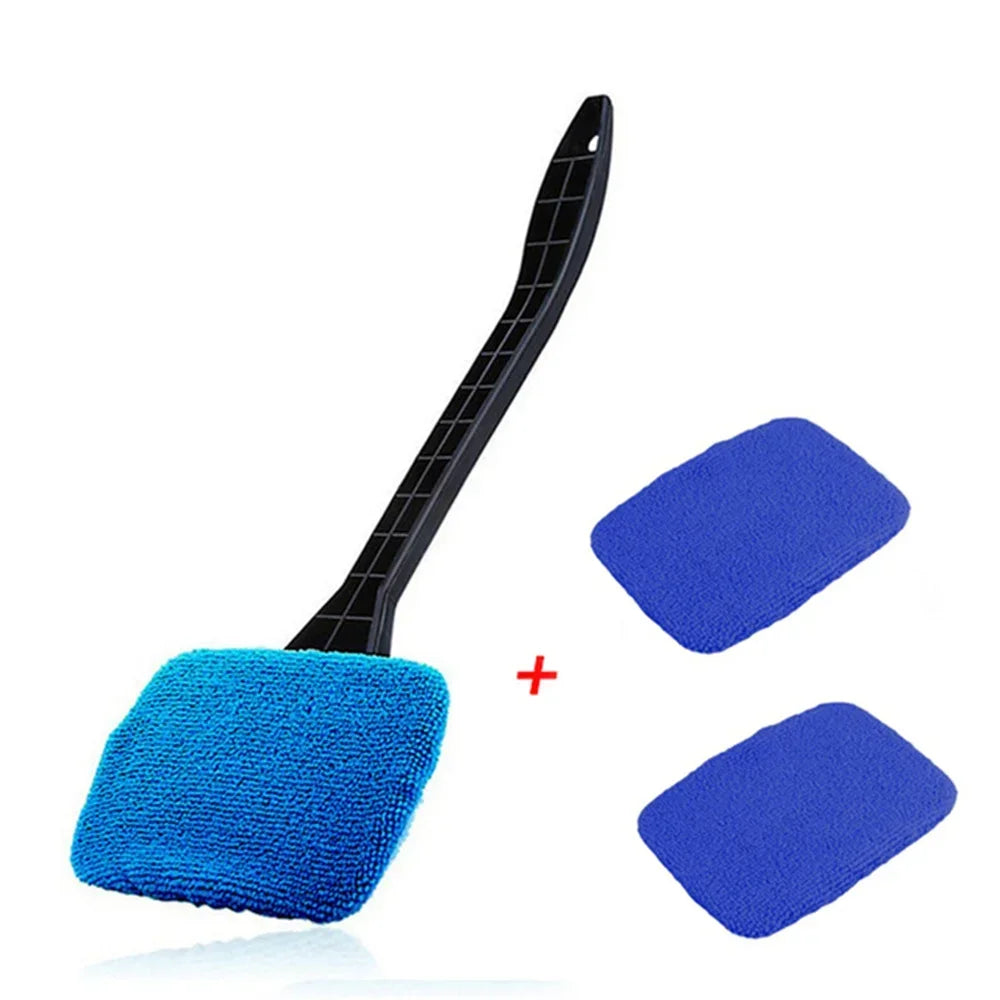 Kit Nettoyage Pare-Brise Voiture – Brosse à Long Manche + Pads Microfibre