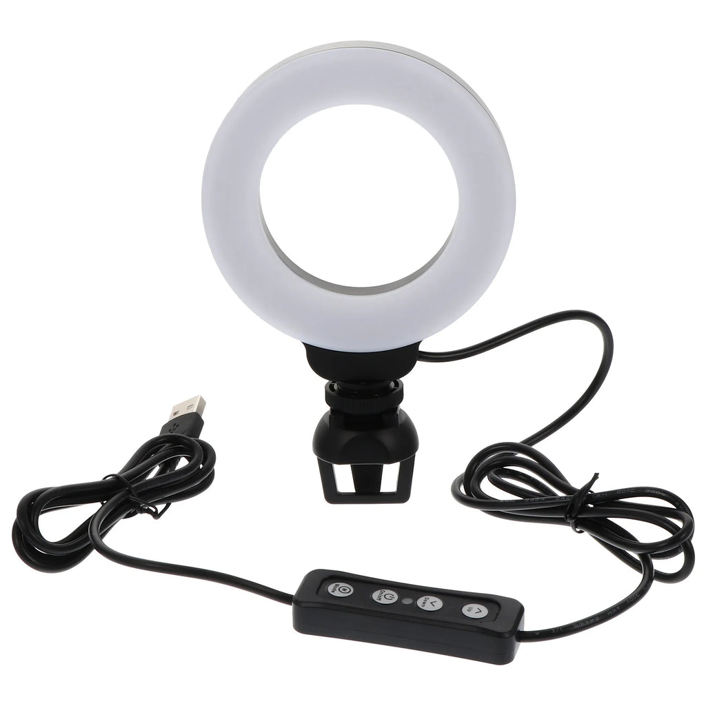 Lampe Ring Light USB – Clip pour PC, Visio & Streaming