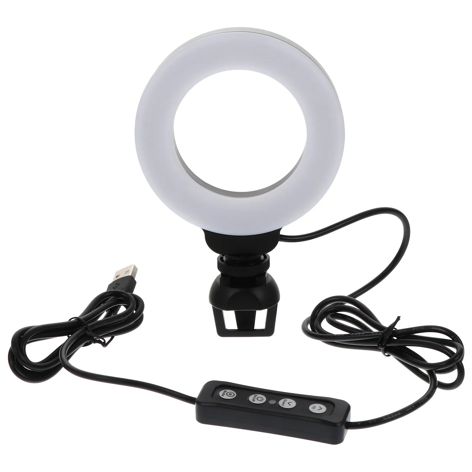 Lampe Ring Light USB – Clip pour PC, Visio & Streaming