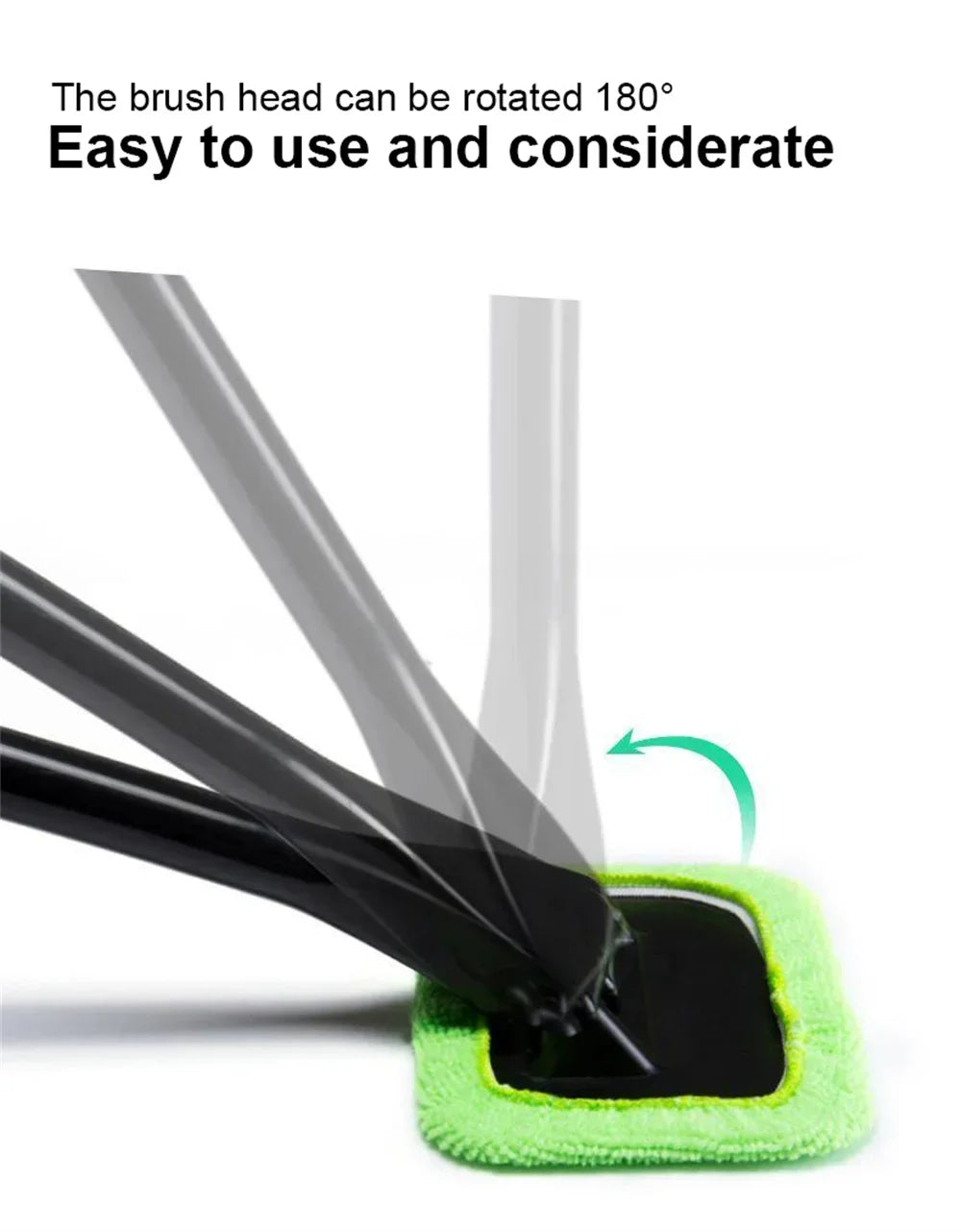 Kit Nettoyage Pare-Brise Voiture – Brosse à Long Manche + Pads Microfibre