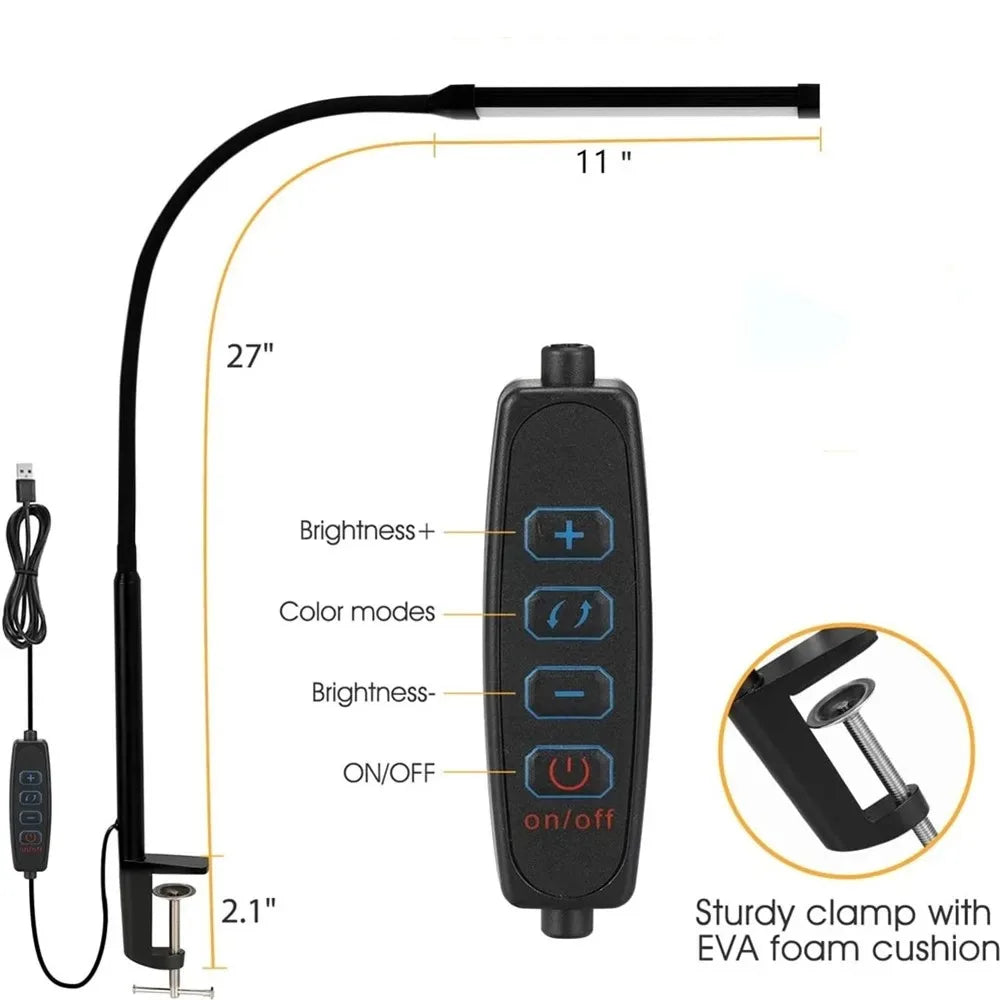 Lampe de Bureau LED – Orientable, Dimmable & Anti-Fatigue