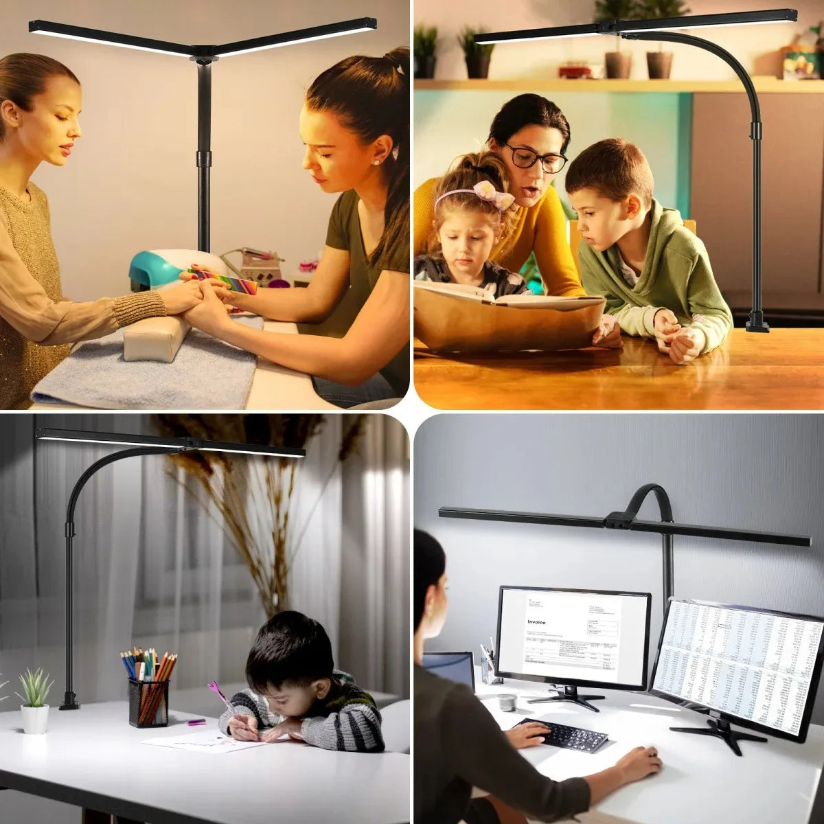 Lampe de Bureau LED – Orientable, Dimmable & Anti-Fatigue