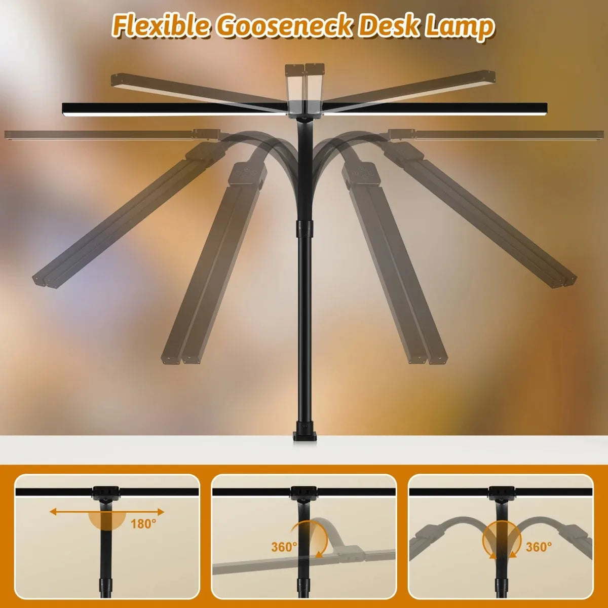 Lampe de Bureau LED – Orientable, Dimmable & Anti-Fatigue