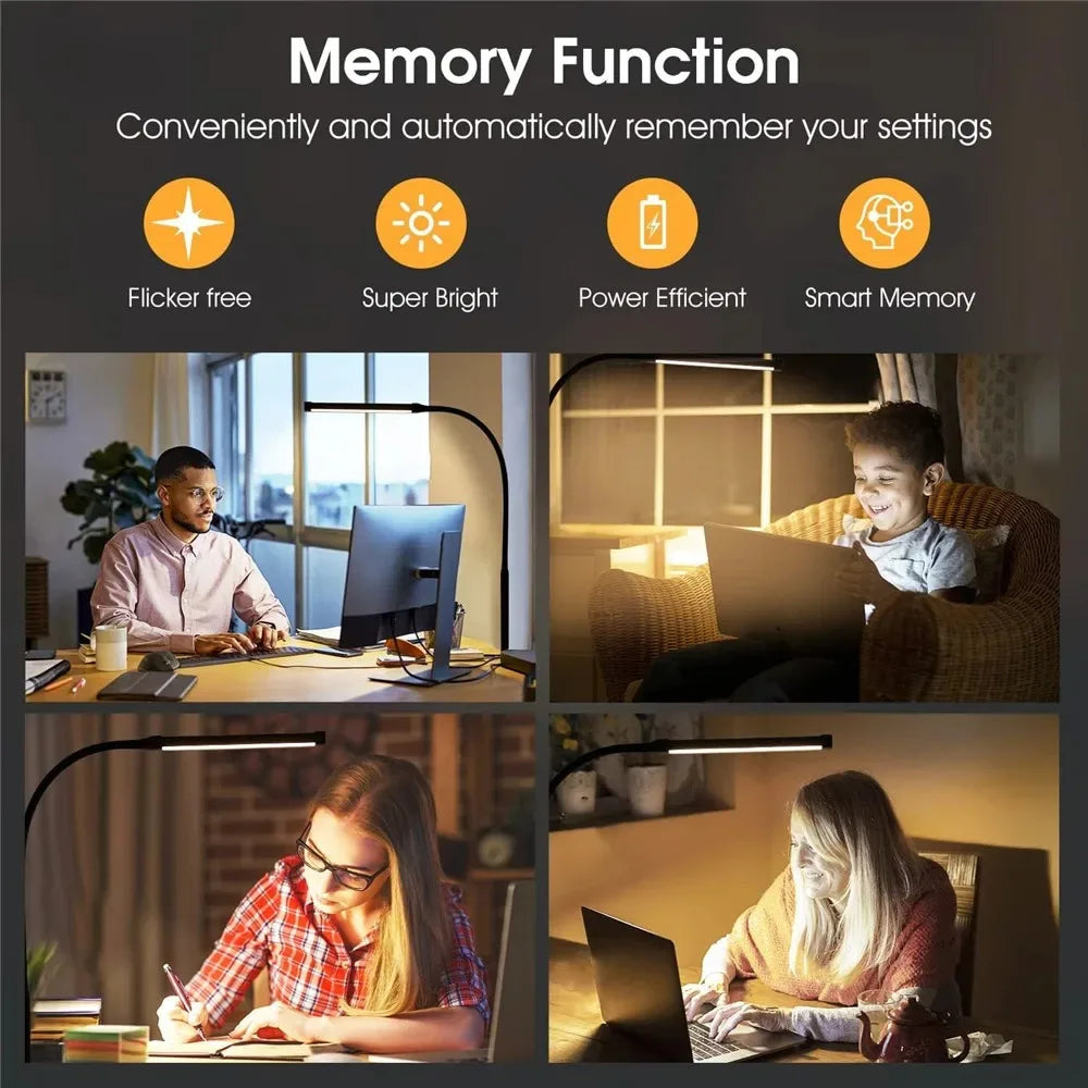 Lampe de Bureau LED – Orientable, Dimmable & Anti-Fatigue